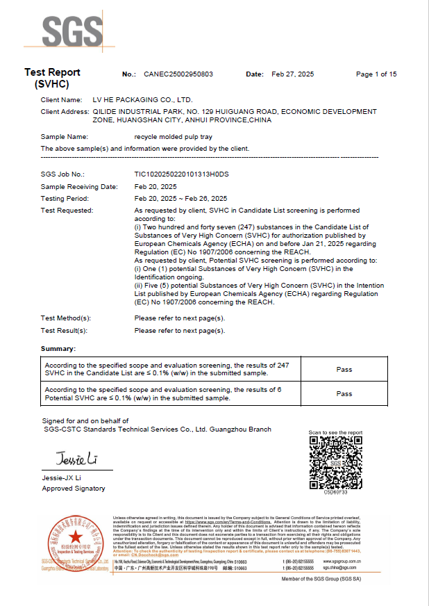 REACH Test Report